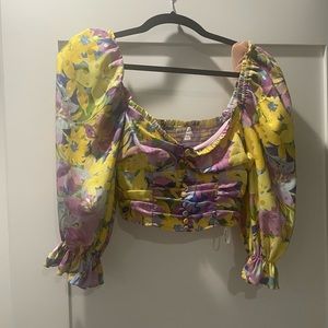 Floral For Love & lemons crop top